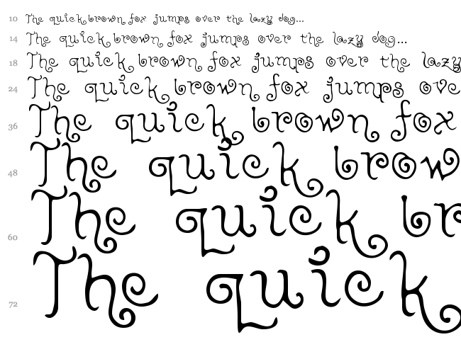Teenage Girl font waterfall